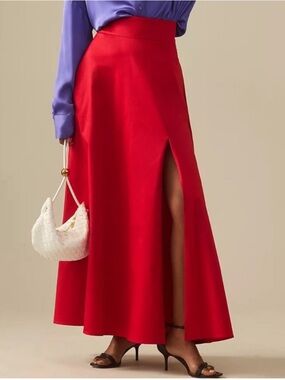 Mare Mare x Anthropologie Poplin Skirt Red Medium
